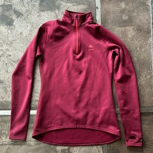 Burton Women’s Dry Ride Base Layer half zip ski top, XS